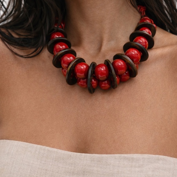NWT Boho Chic Artisan Chunky Bold Collar Necklace|Statement Handmade Jewelry - Picture 4 of 7